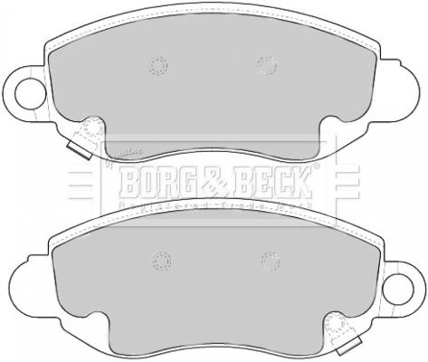 BORG & BECK Комплект тормозных колодок, дисковый тормоз BBP1626